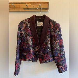 Pioneer Wear metallic floral western cropped jacket.
